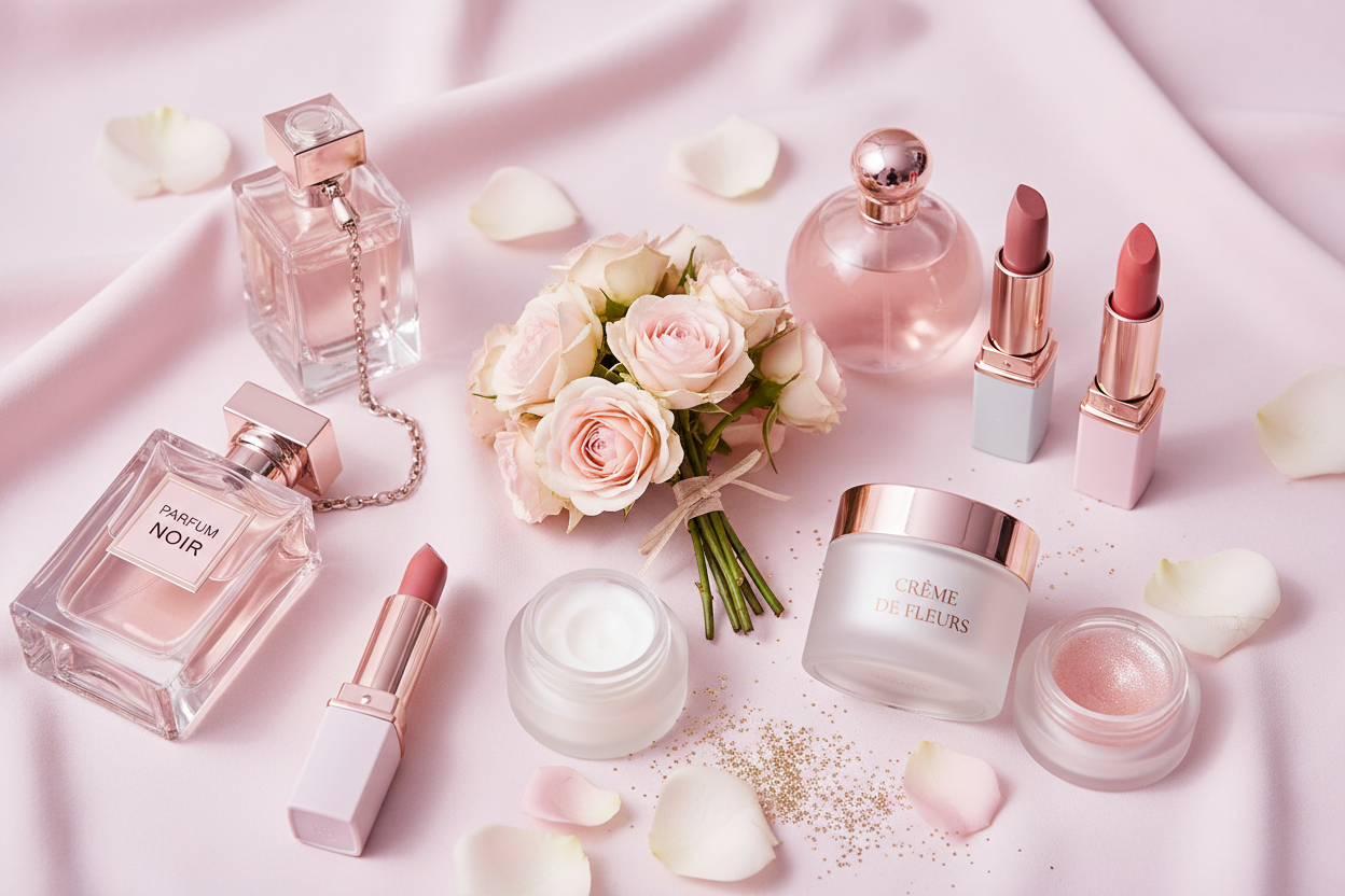 Beauté rose paillettes Rose Sillage